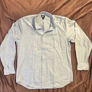 BNWT Lands' End Men's Long Sleeve Oxford Shirt - Light Blue, Size L